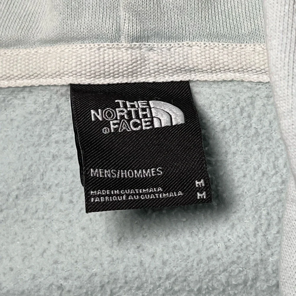 The North Face Hoodie Pullover Sky Blue Drawstring Pockets Regular Fit